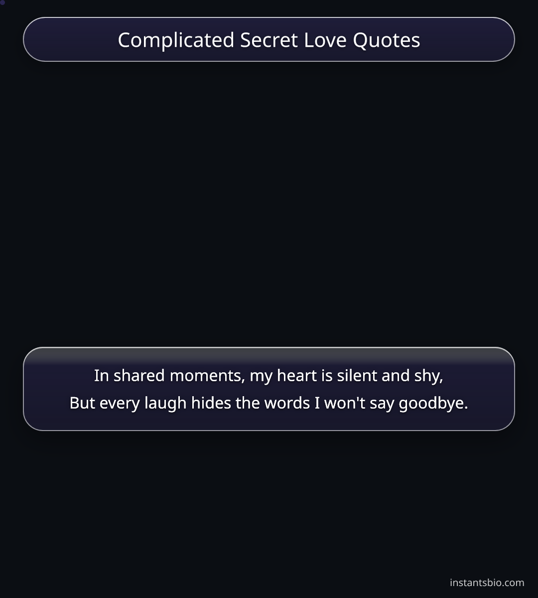 Complicated Secret Love Quotes