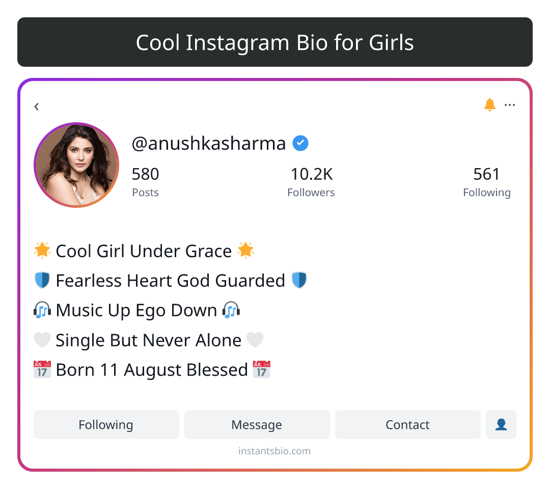 Cool Instagram Bio for Girls - instagram bio for girls 