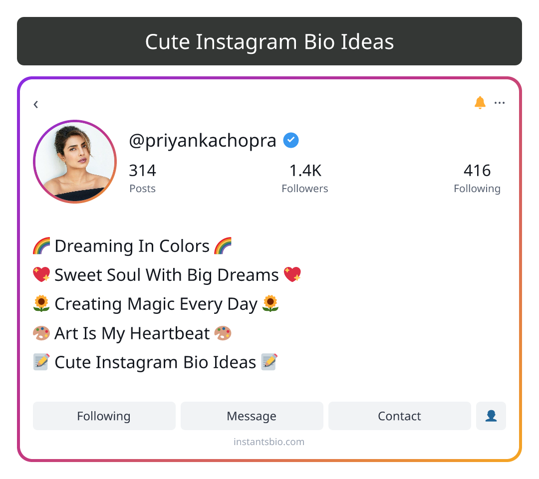 Cute Instagram Bio Ideas