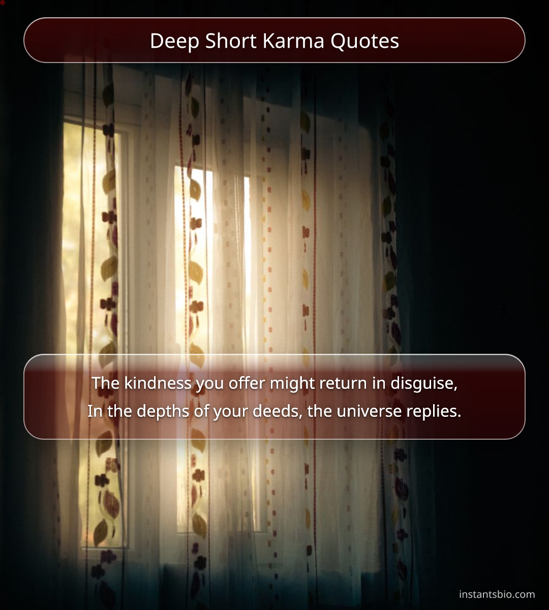Deep Short Karma Quotes