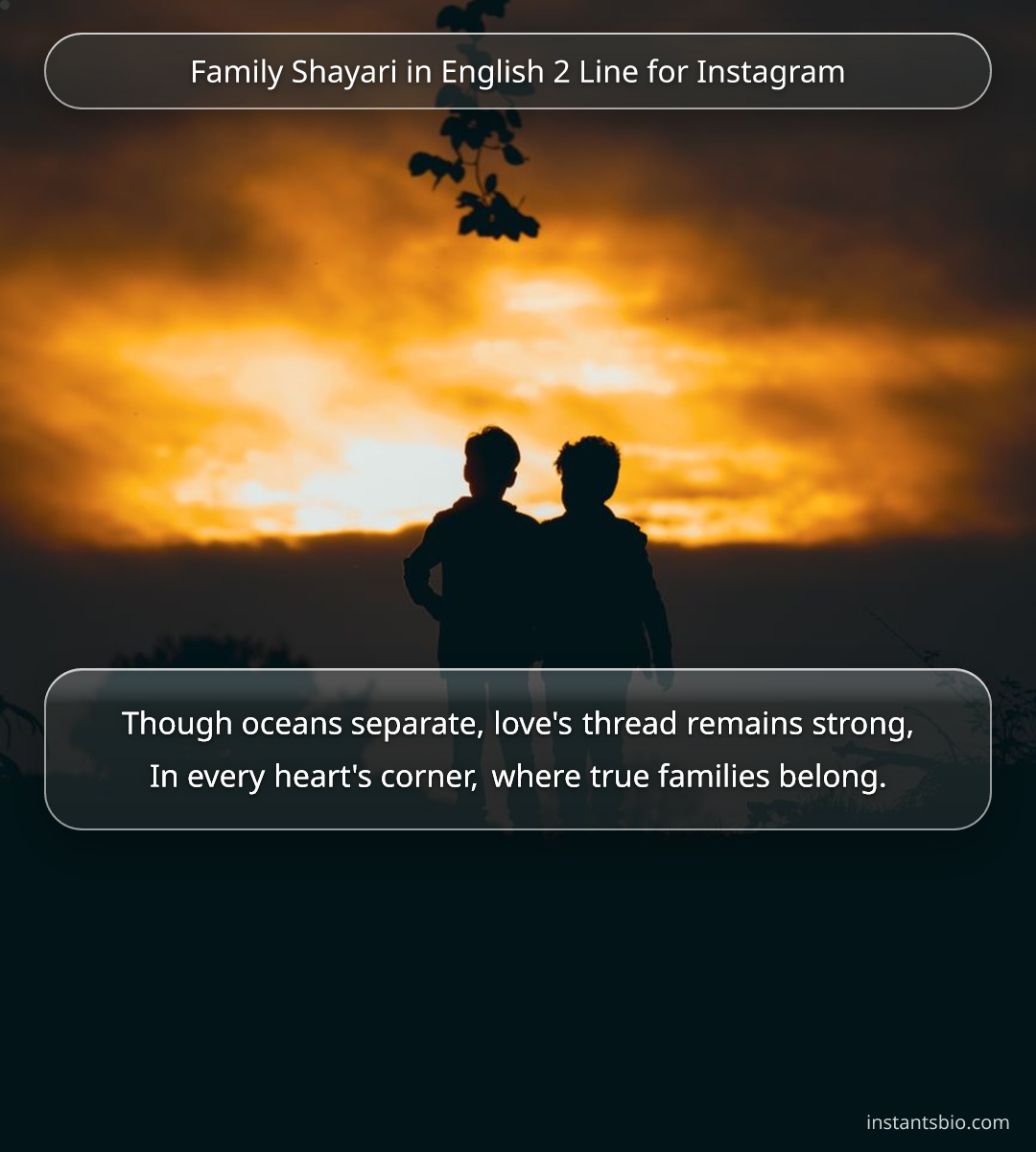 Family Shayari in English 2 Line for Instagram