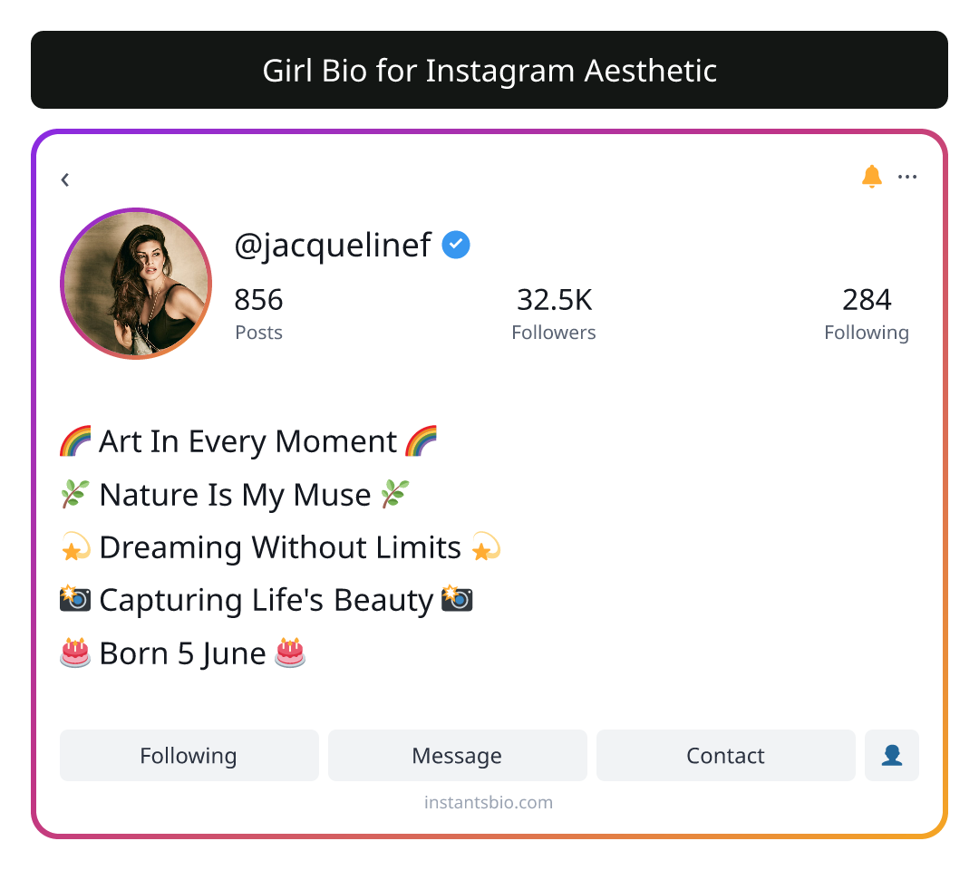 Girl Bio for Instagram Aesthetic