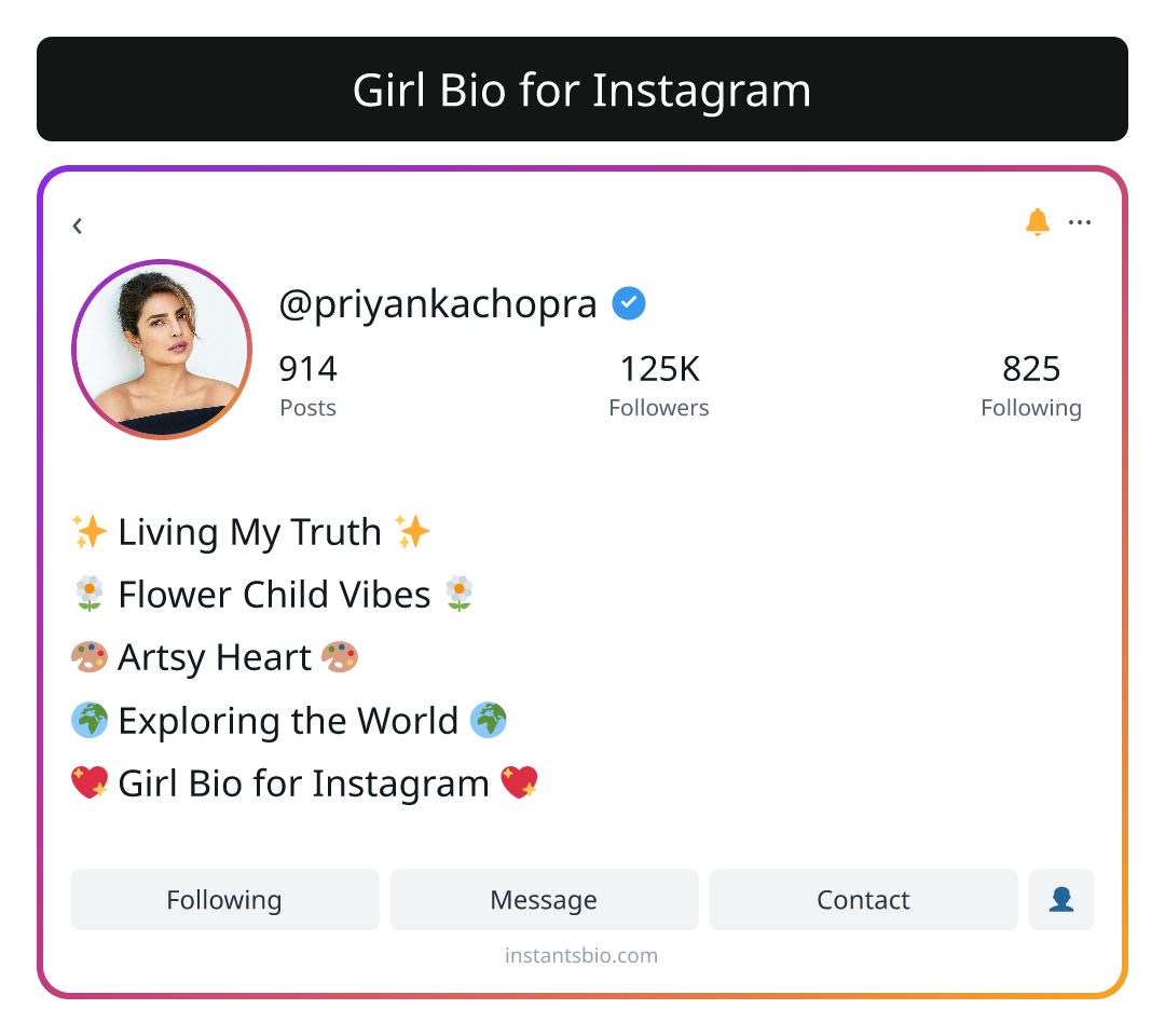 Girl Bio for Instagram