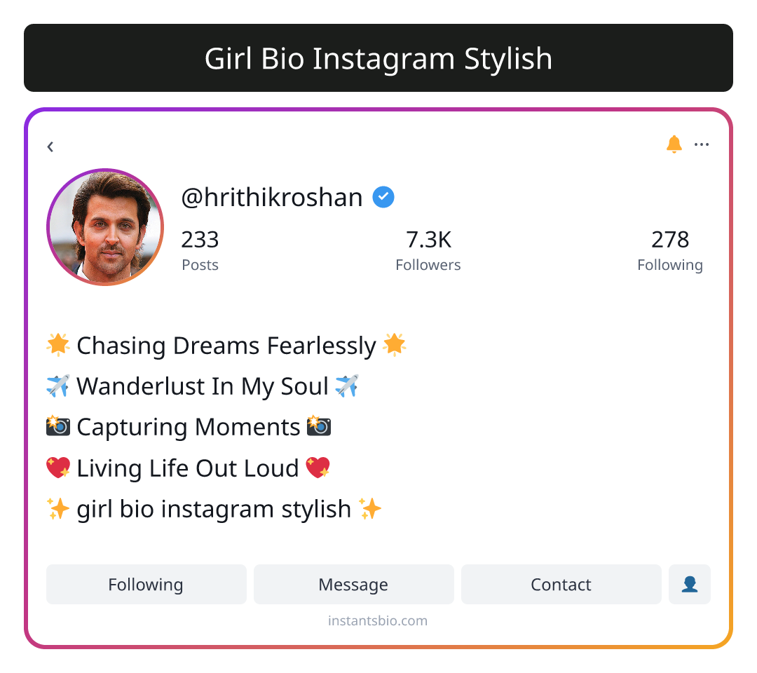 Girl Bio Instagram Stylish