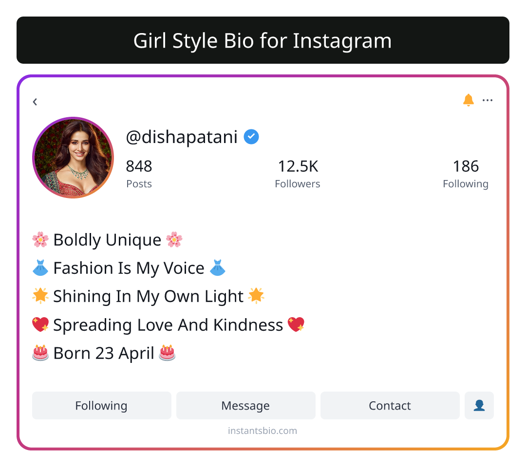 Girl Style Bio for Instagram - girl bio for instagram