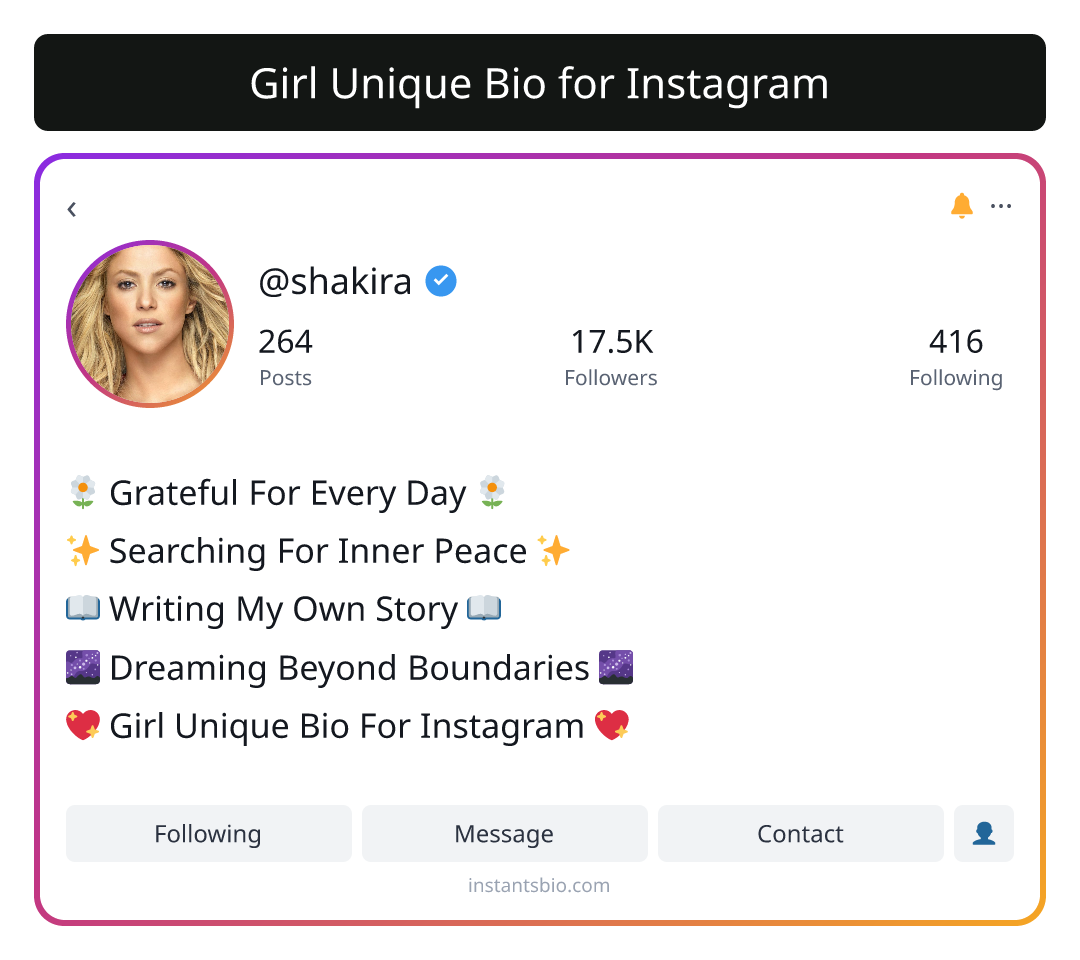 Girl Unique Bio for Instagram - girl bio for instagram