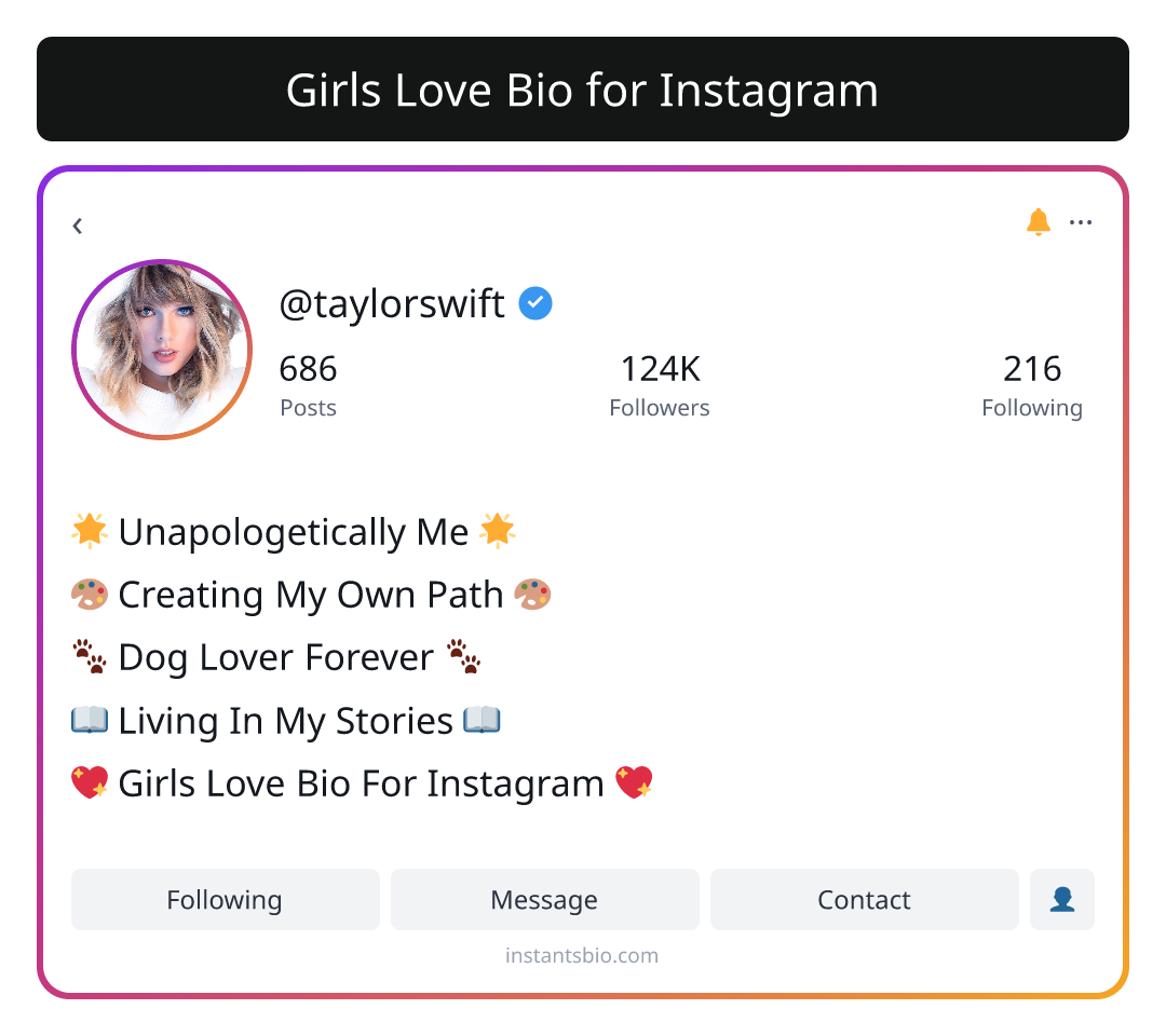 Girls Love Bio for Instagram - girl bio for instagram