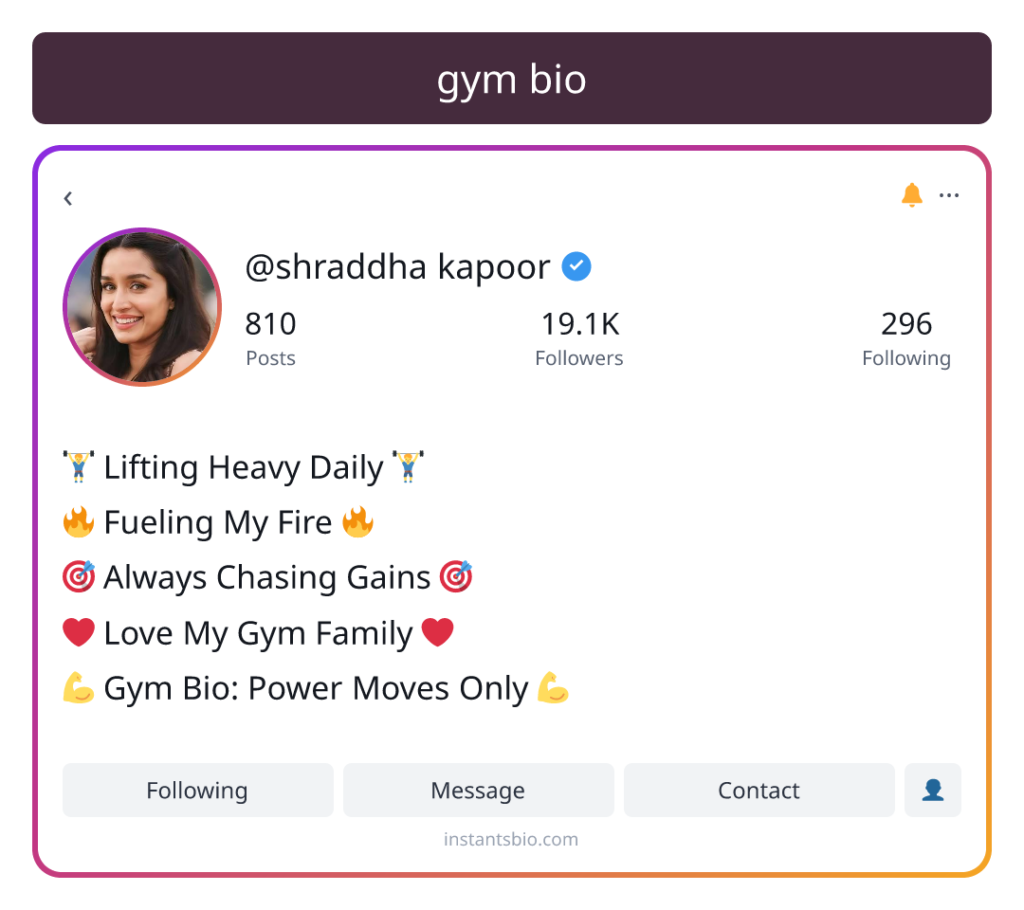 gym bio