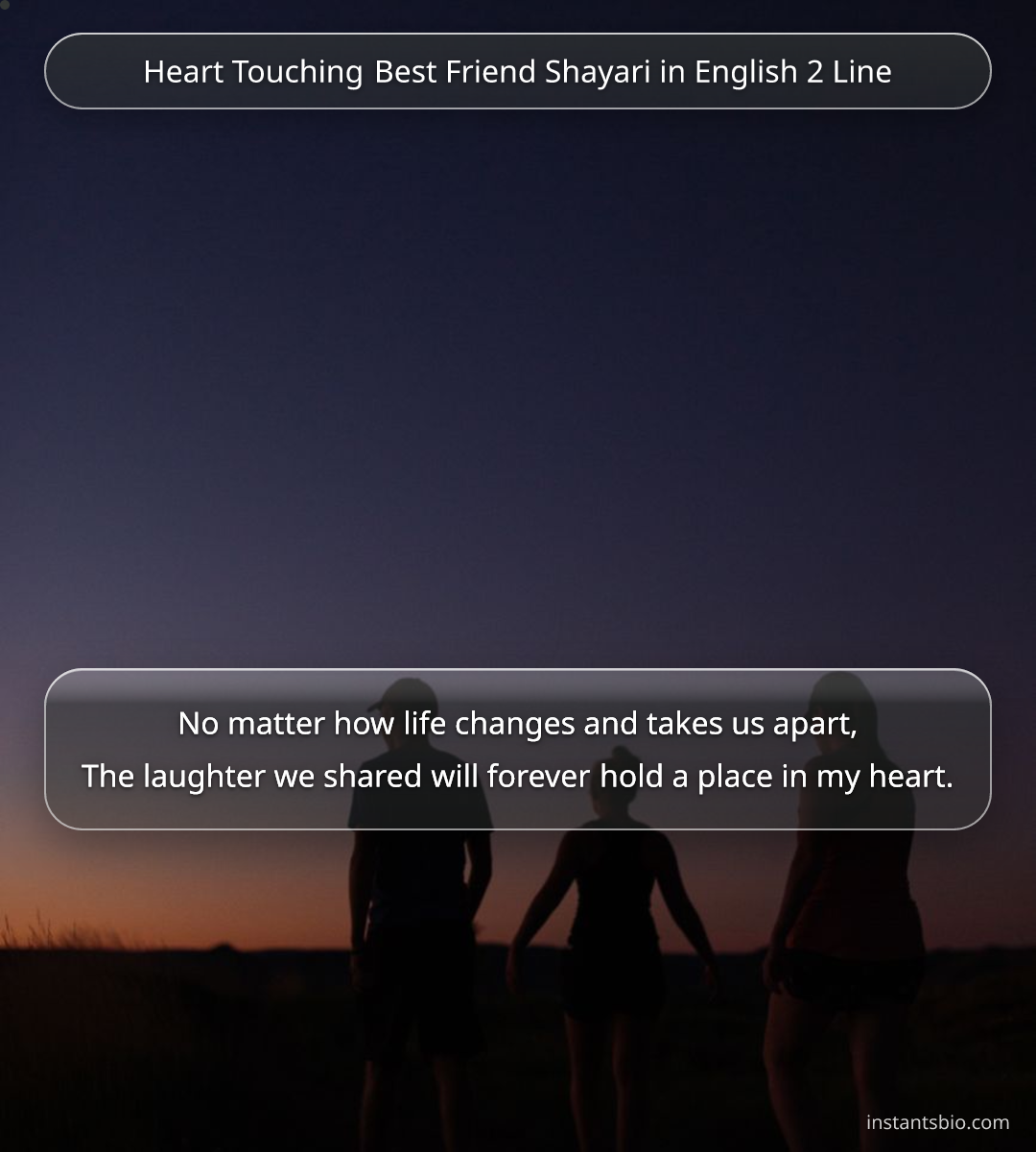 Heart Touching Best Friend Shayari in English 2 Line
