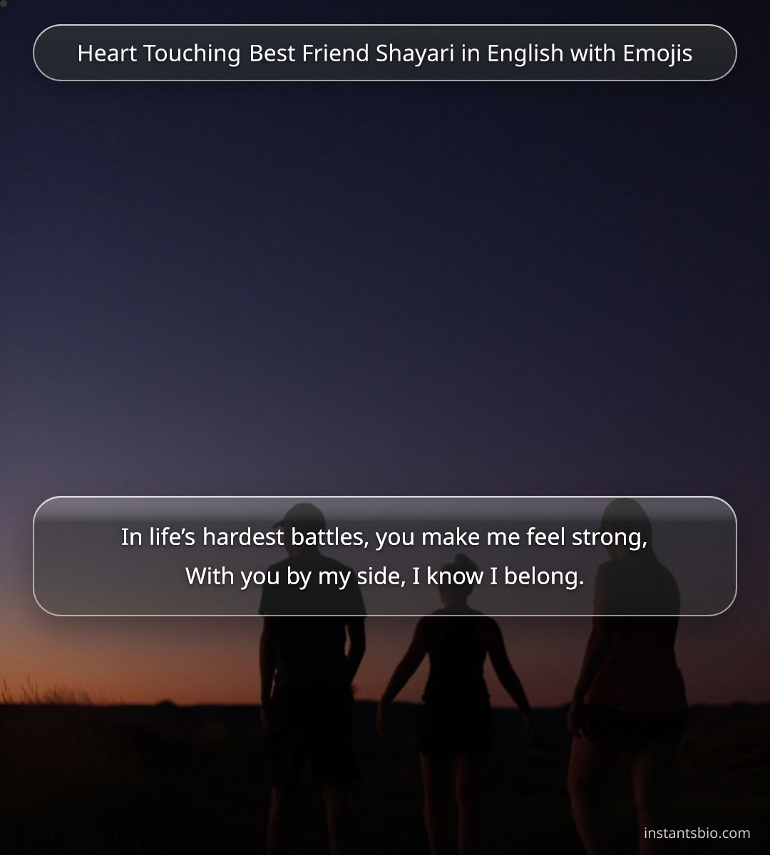 Heart Touching Best Friend Shayari in English with Emojis