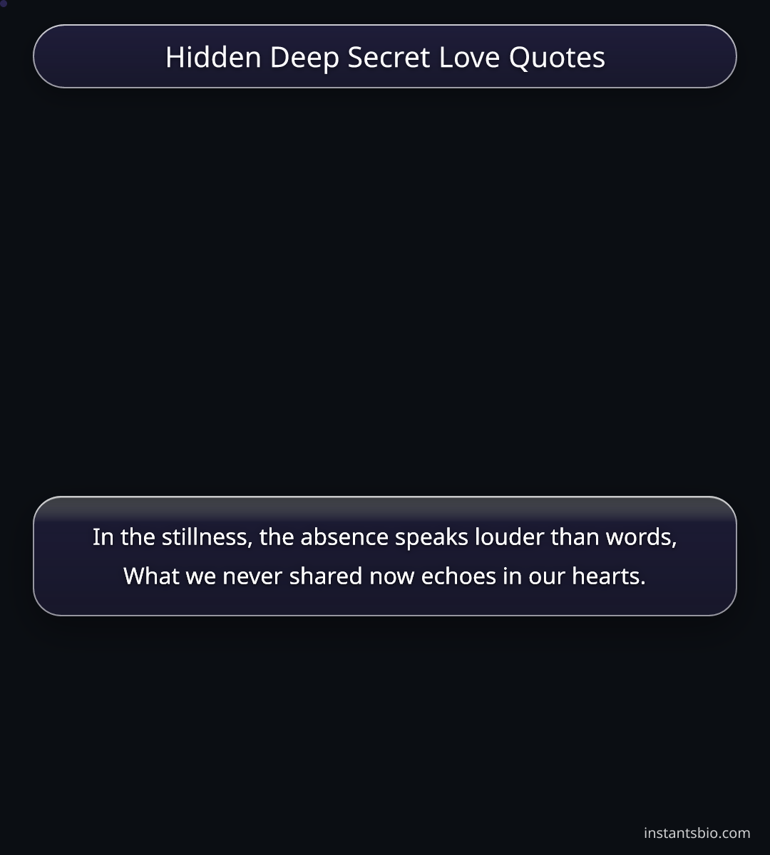 Hidden Deep Secret Love Quotes