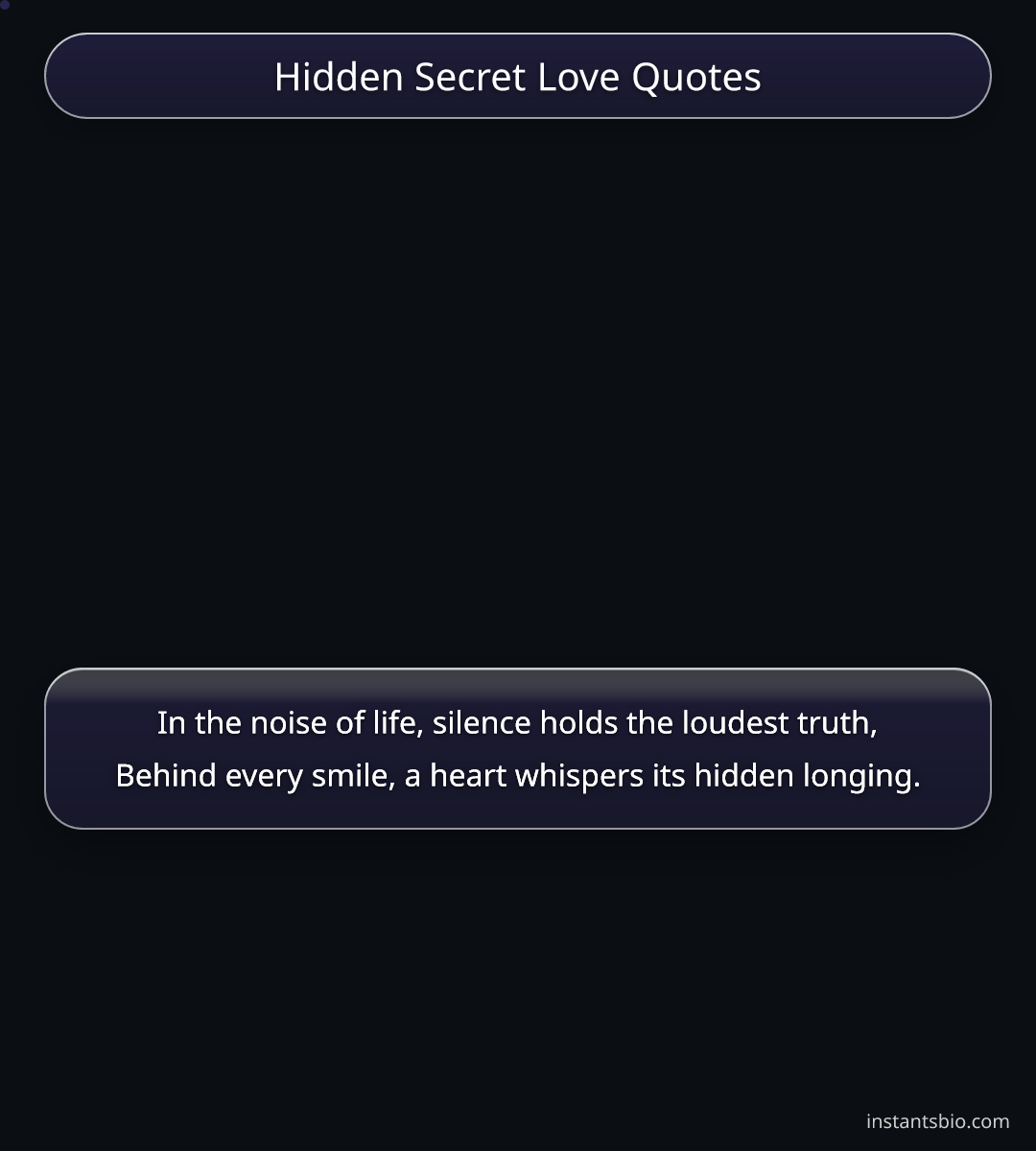 Hidden Secret Love Quotes