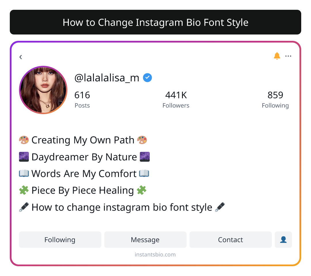 How to Change Instagram Bio Font Style