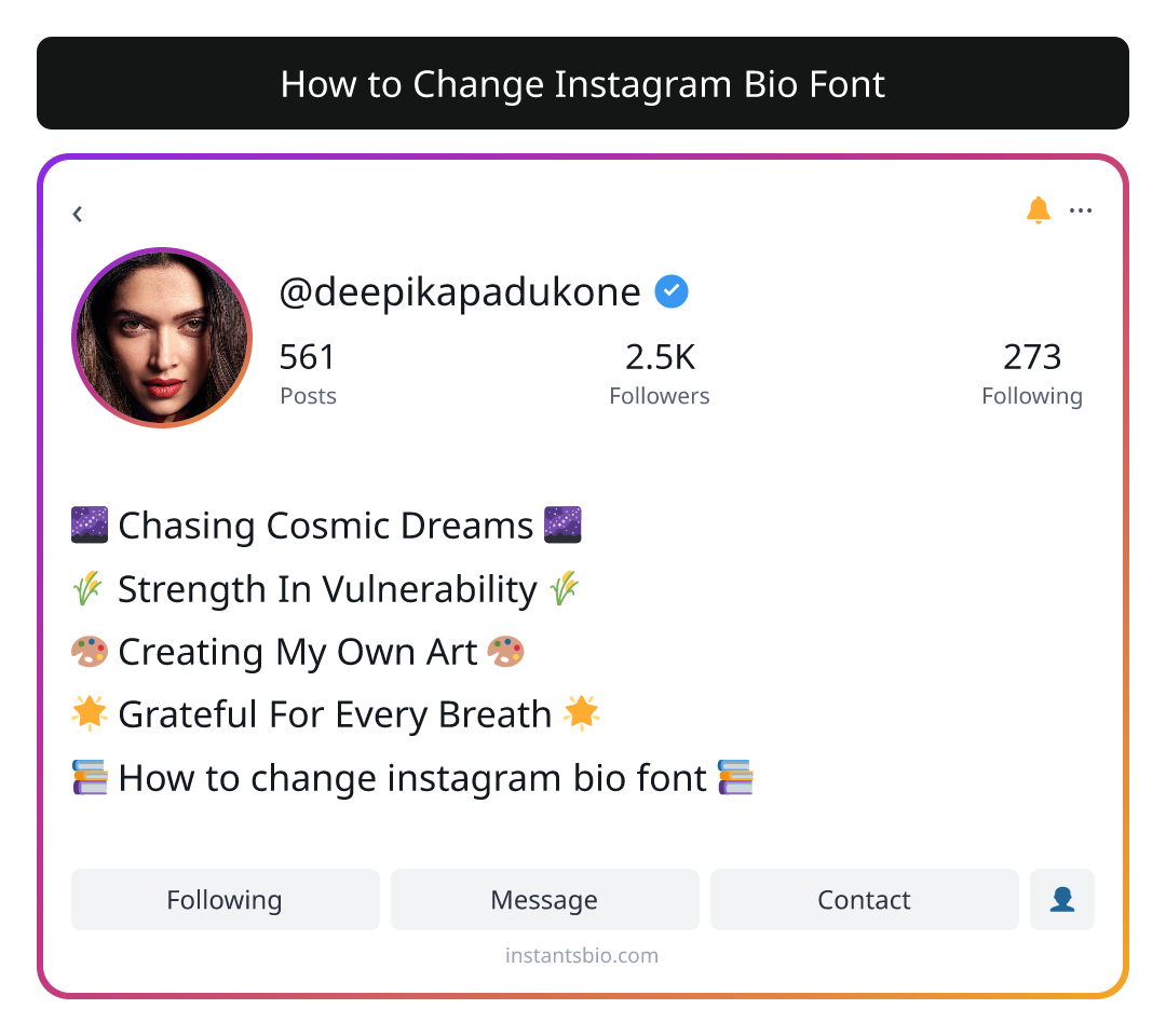 How to Change Instagram Bio Font