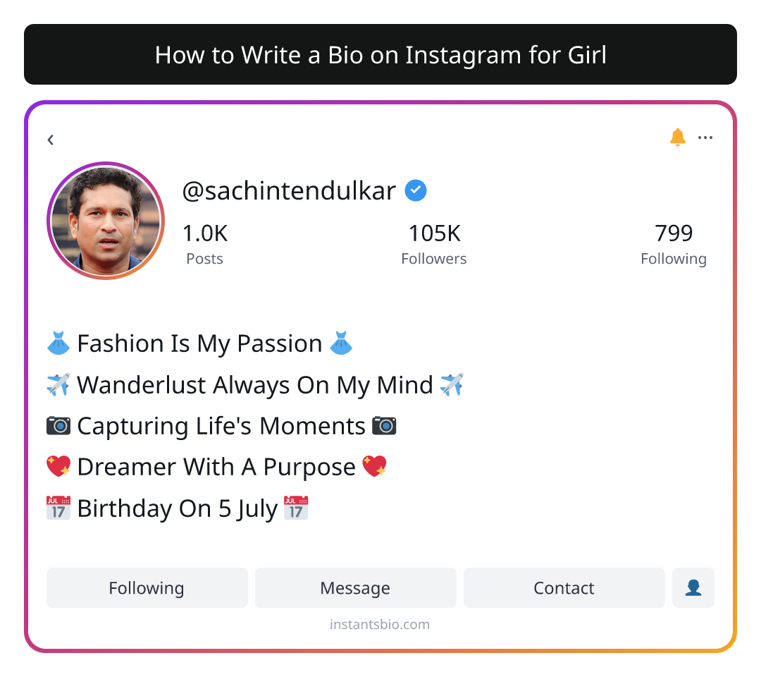 How to Write a Bio on Instagram for Girl - how to write a bio for instagram