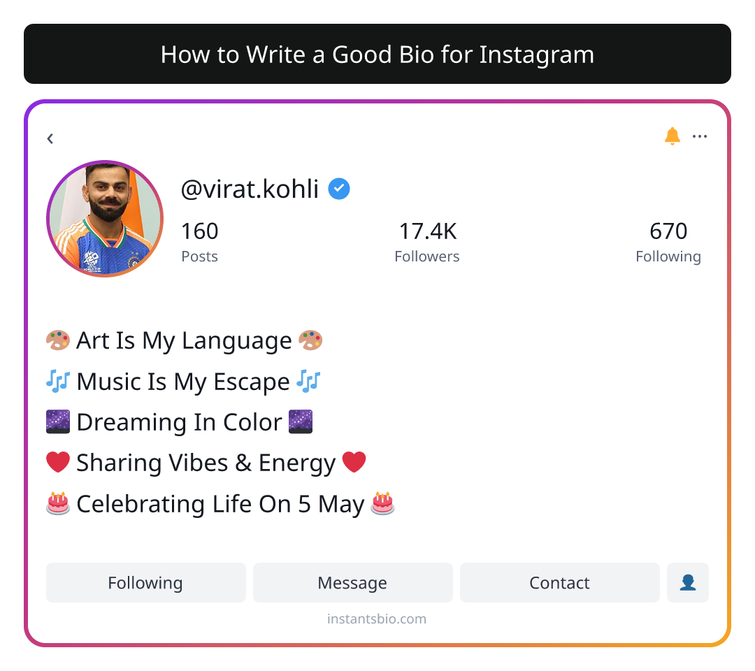 How to Write a Good Bio for Instagram - how to write a bio for instagram