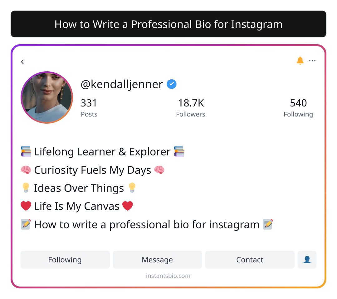 How to Write a Professional Bio for Instagram - how to write a bio for instagram