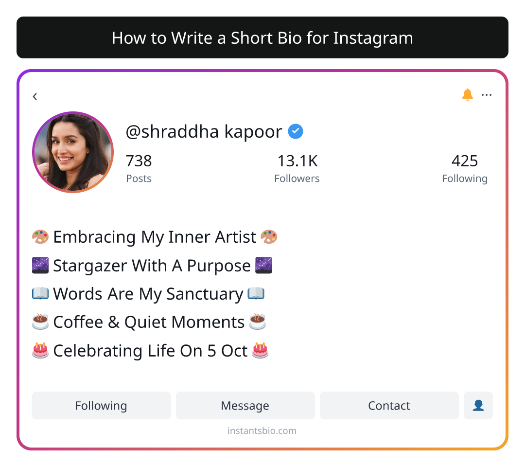How to Write a Short Bio for Instagram - how to write a bio for instagram