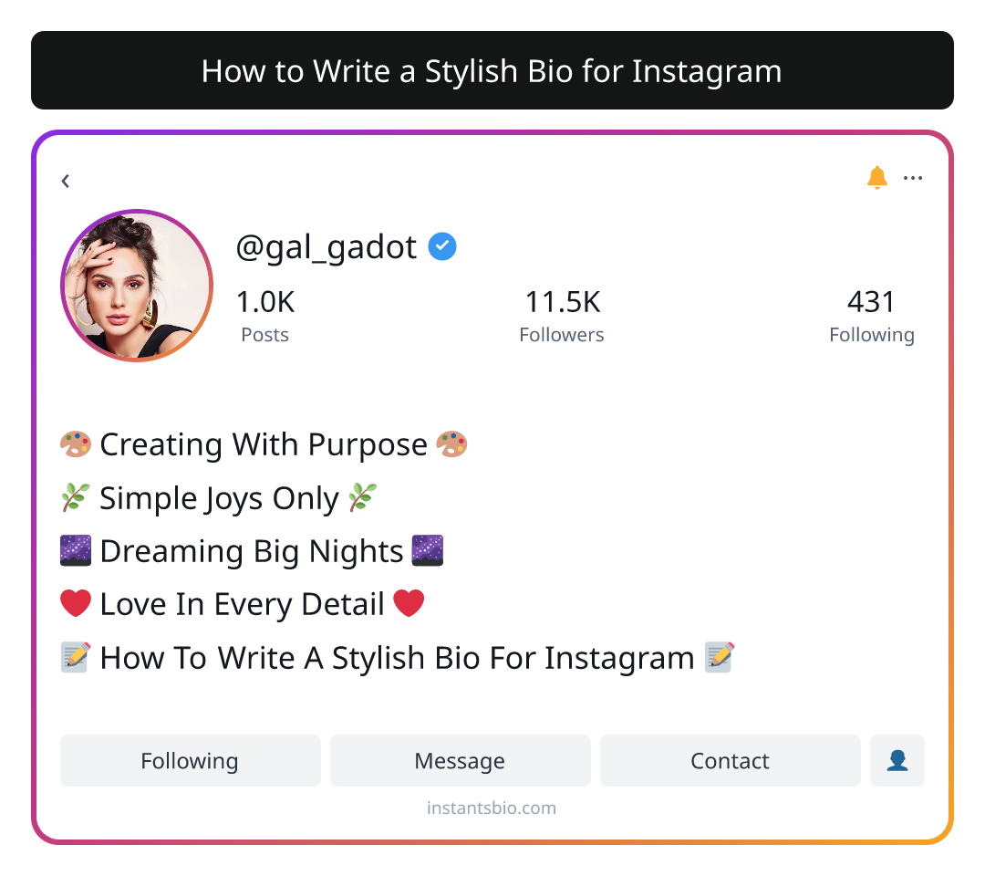 How to Write a Stylish Bio for Instagram - how to write a bio for instagram