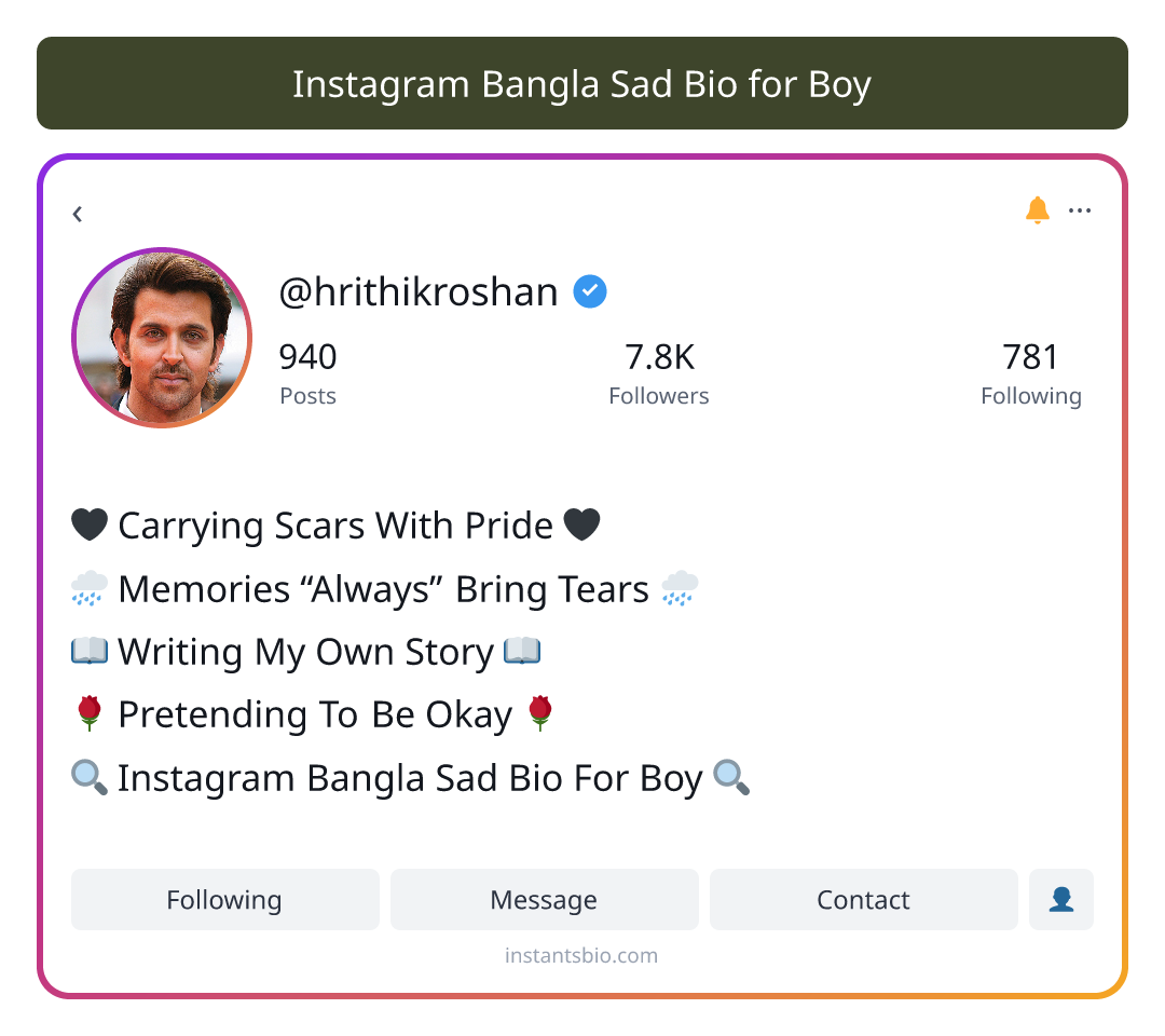 Instagram Bangla Sad Bio for Boy