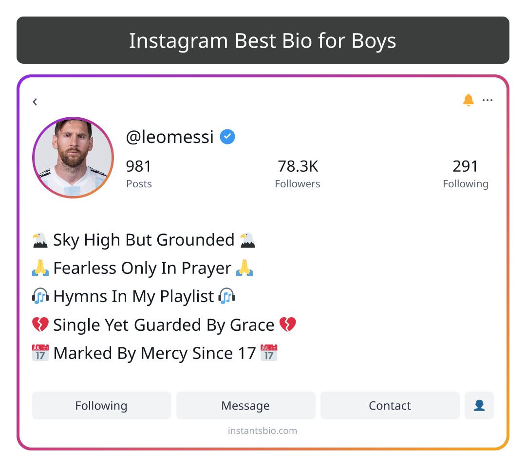 Instagram Best Bio for Boys - instagram bio for boys