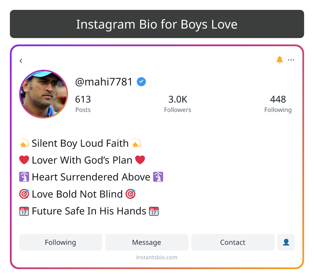 Instagram Bio for Boys Love