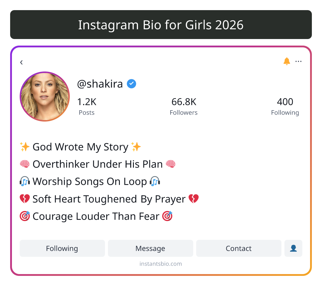 Instagram Bio for Girls 2026