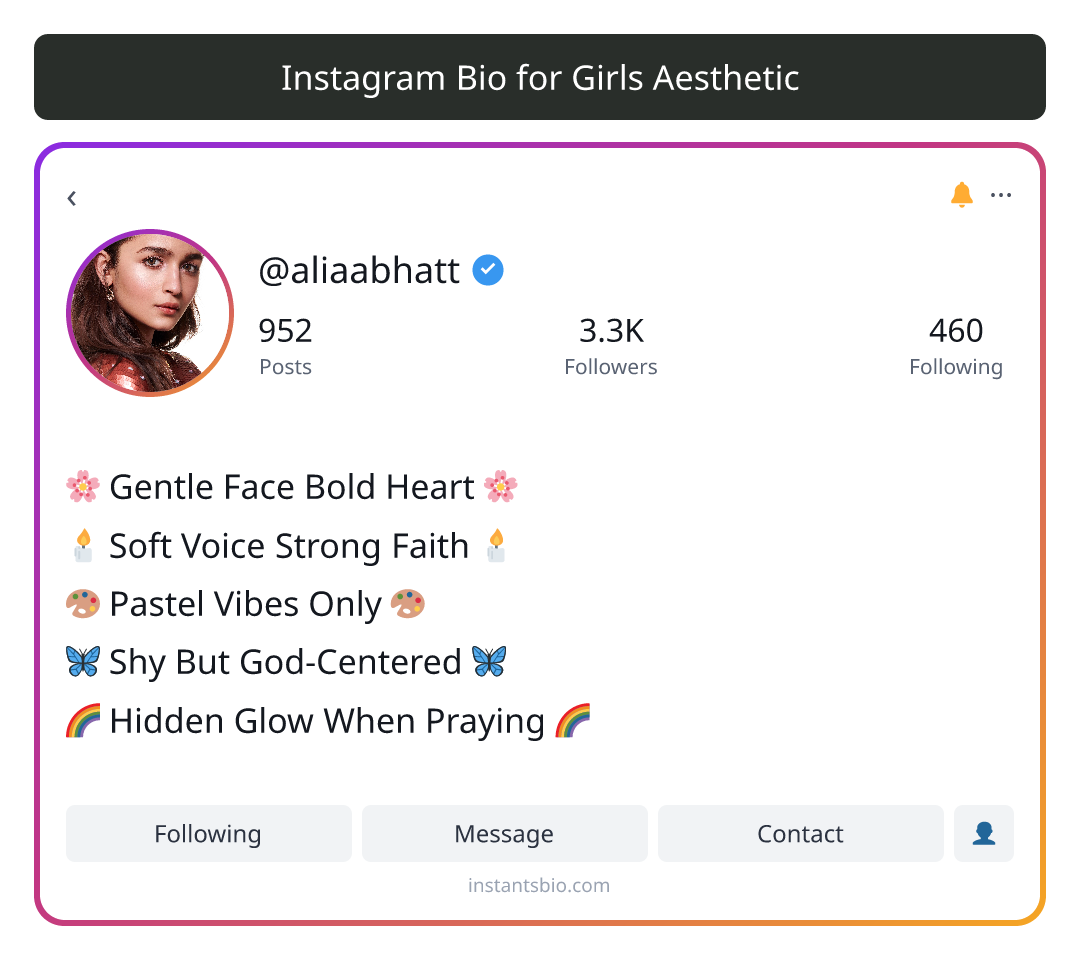 Instagram Bio for Girls Aesthetic