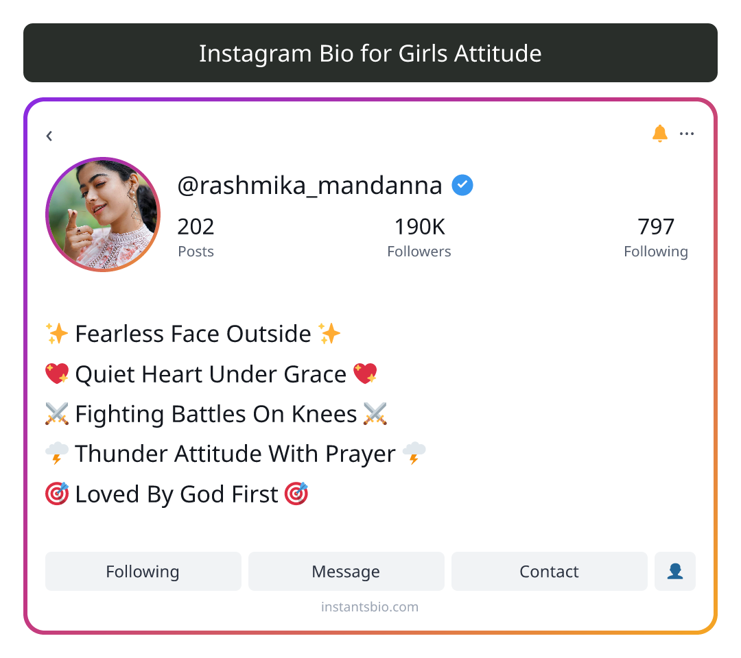 Instagram Bio for Girls Attitude