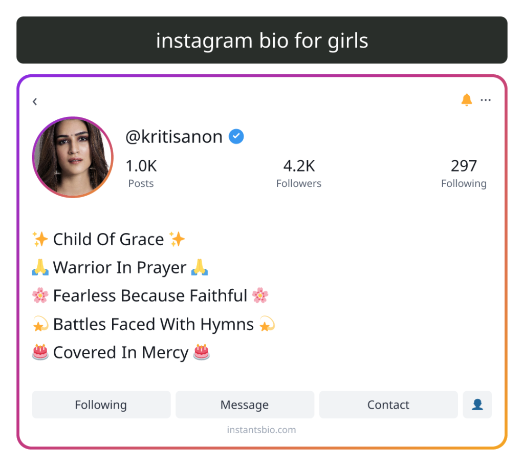 instagram bio for girls