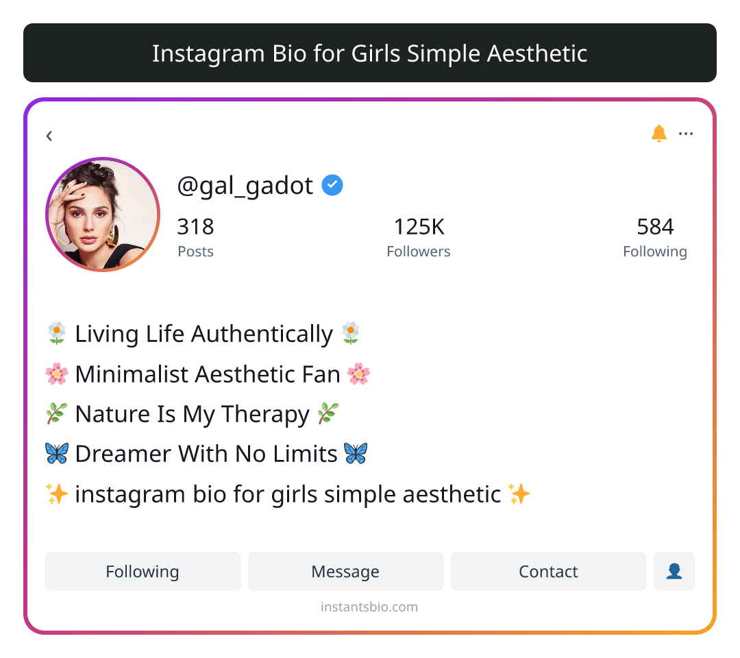Instagram Bio for Girls Simple Aesthetic
