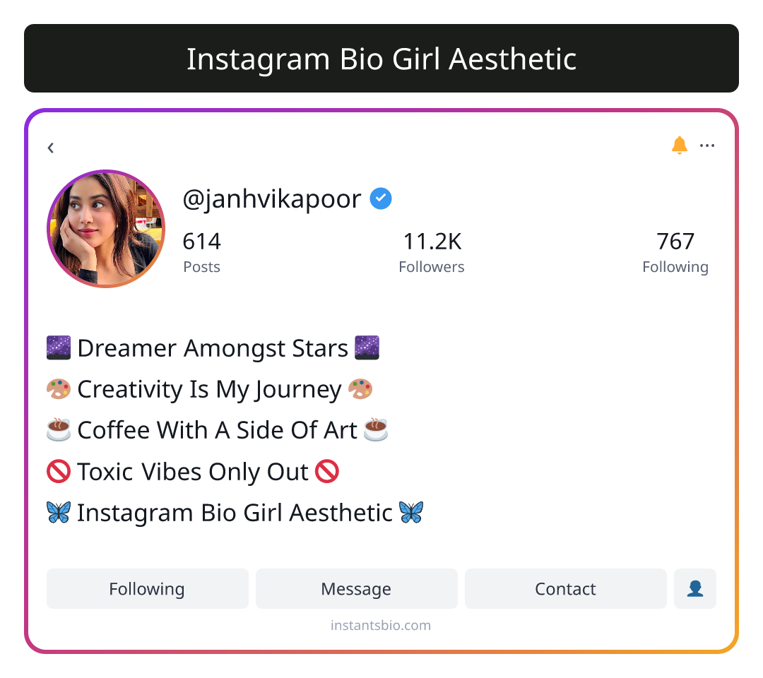 Instagram Bio Girl Aesthetic