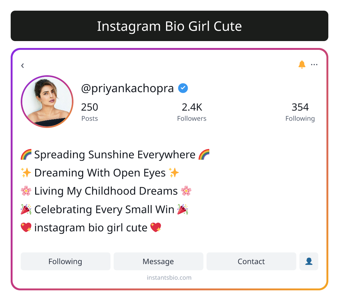 Instagram Bio Girl Cute