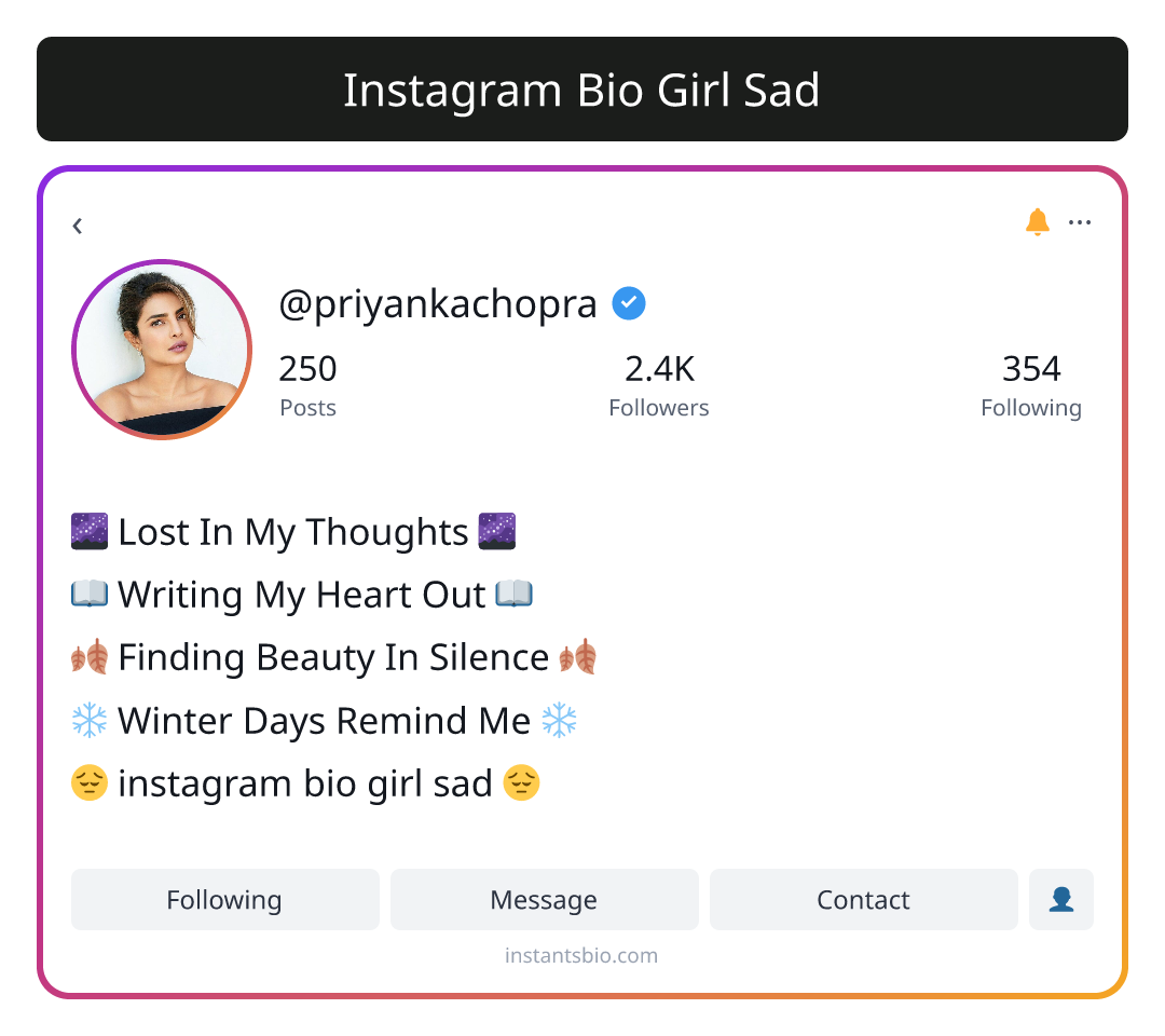 Instagram Bio Girl Sad
