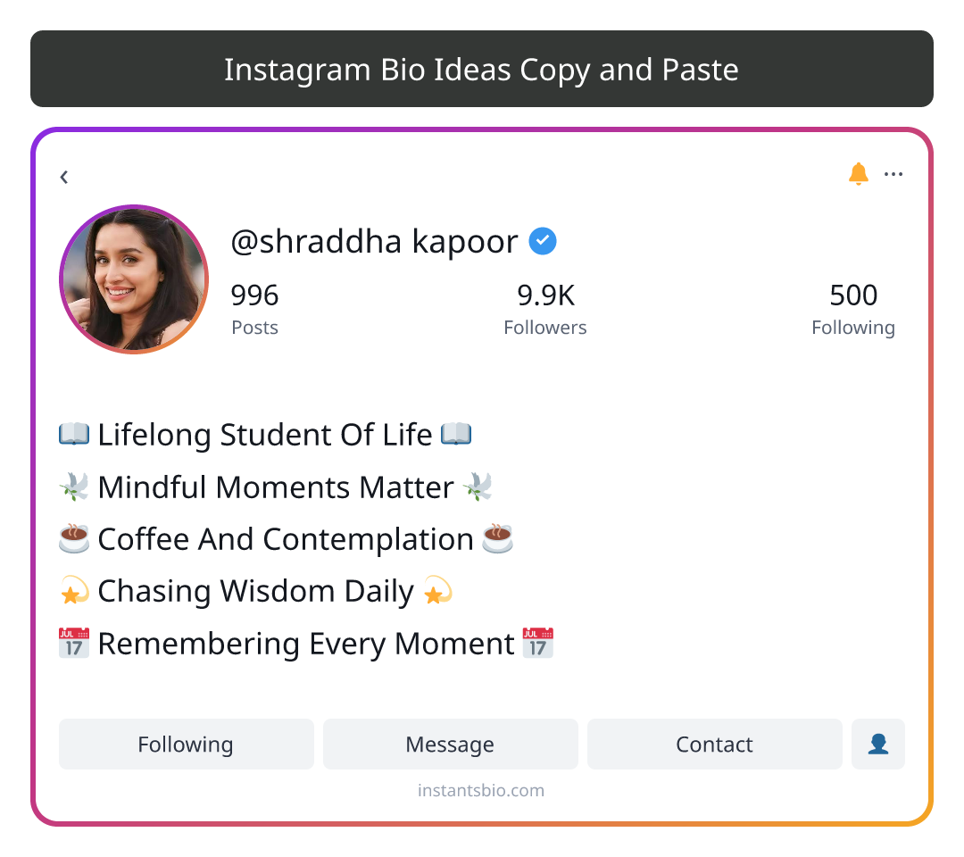 Instagram Bio Ideas Copy and Paste