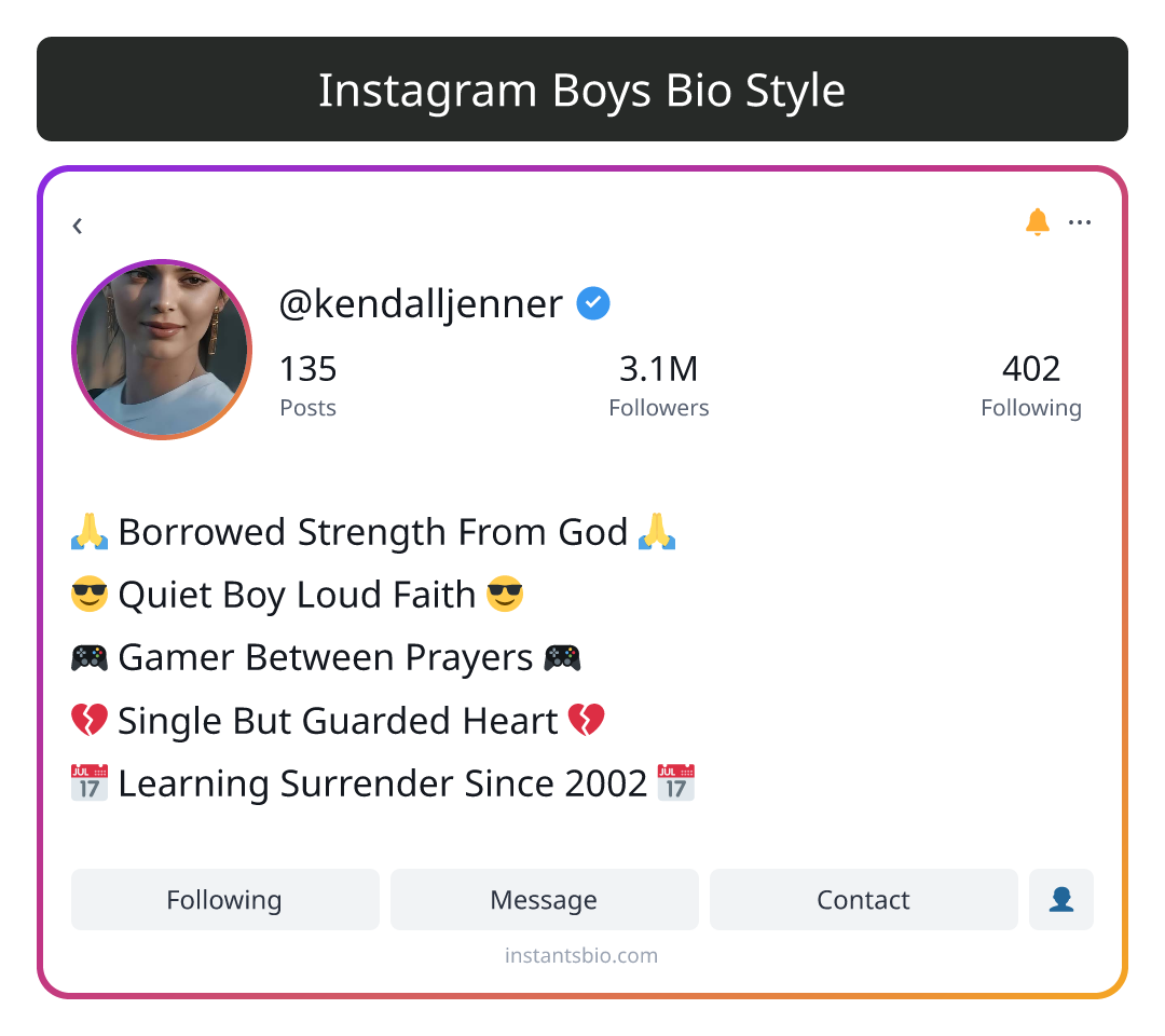Instagram Boys Bio Style - instagram bio style