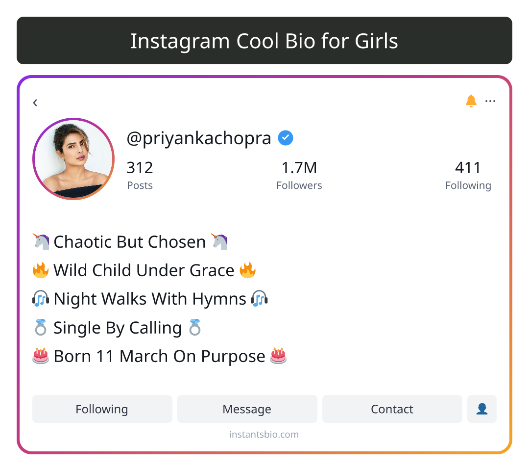 Instagram Cool Bio for Girls - instagram bio for girls 