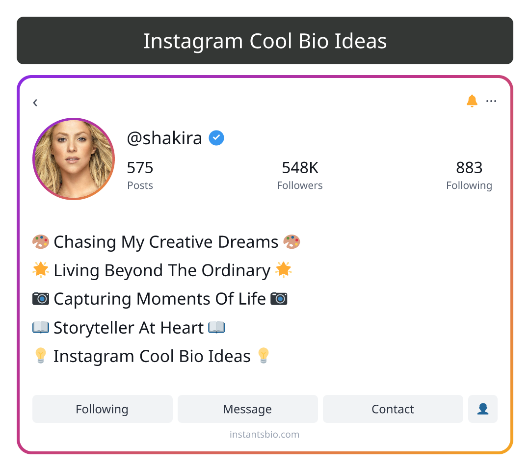 Instagram Cool Bio Ideas - instagram bio ideas