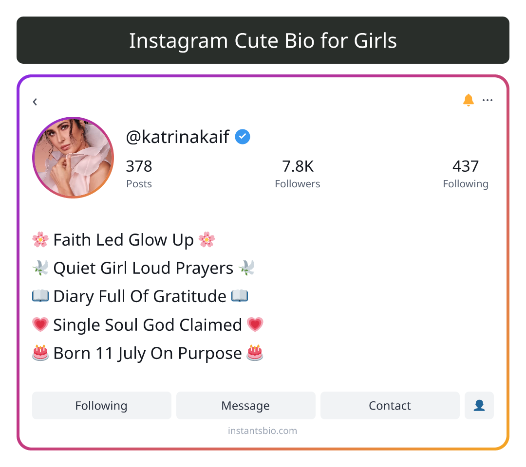 Instagram Cute Bio for Girls - instagram bio for girls 