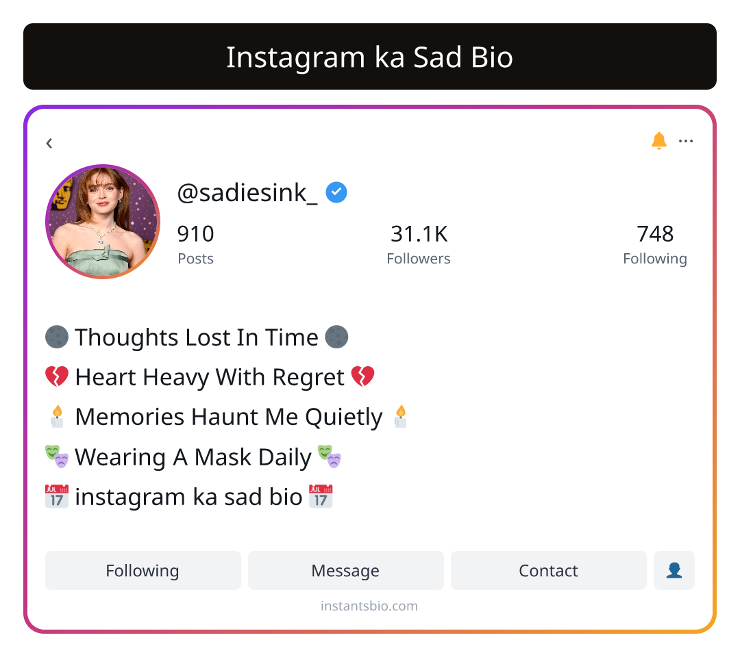 Instagram ka Sad Bio - instagram sad bio