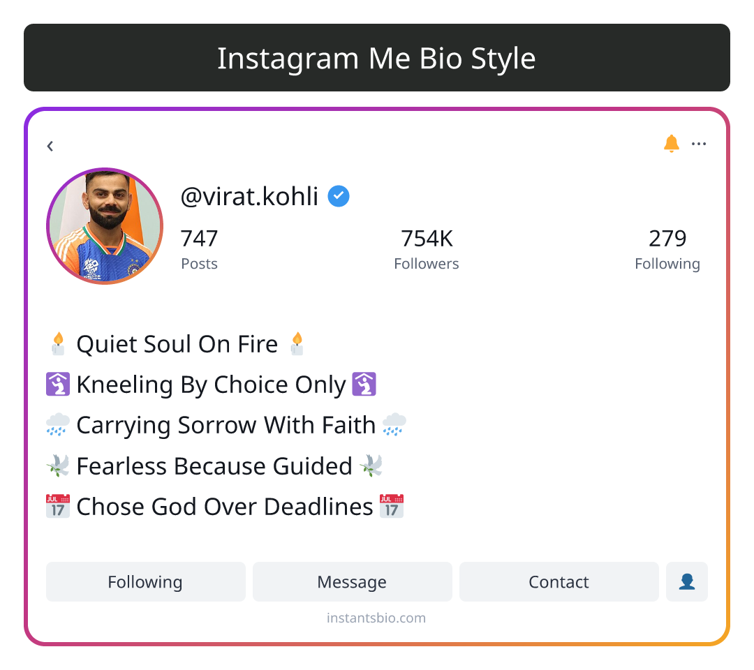 Instagram Me Bio Style - instagram bio style