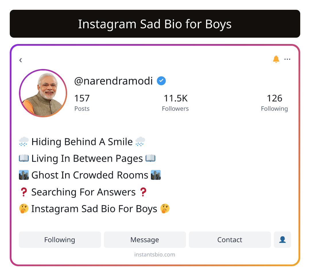 Instagram Sad Bio for Boys