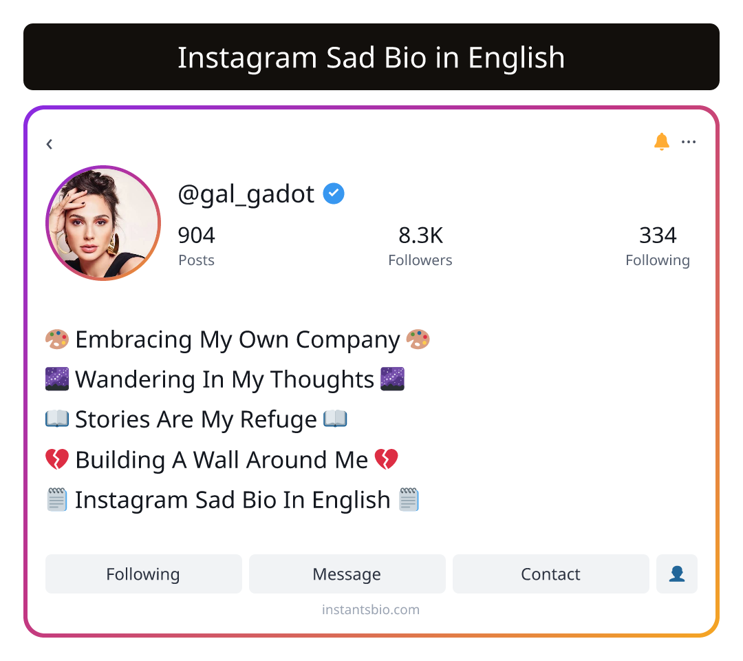Instagram Sad Bio in English