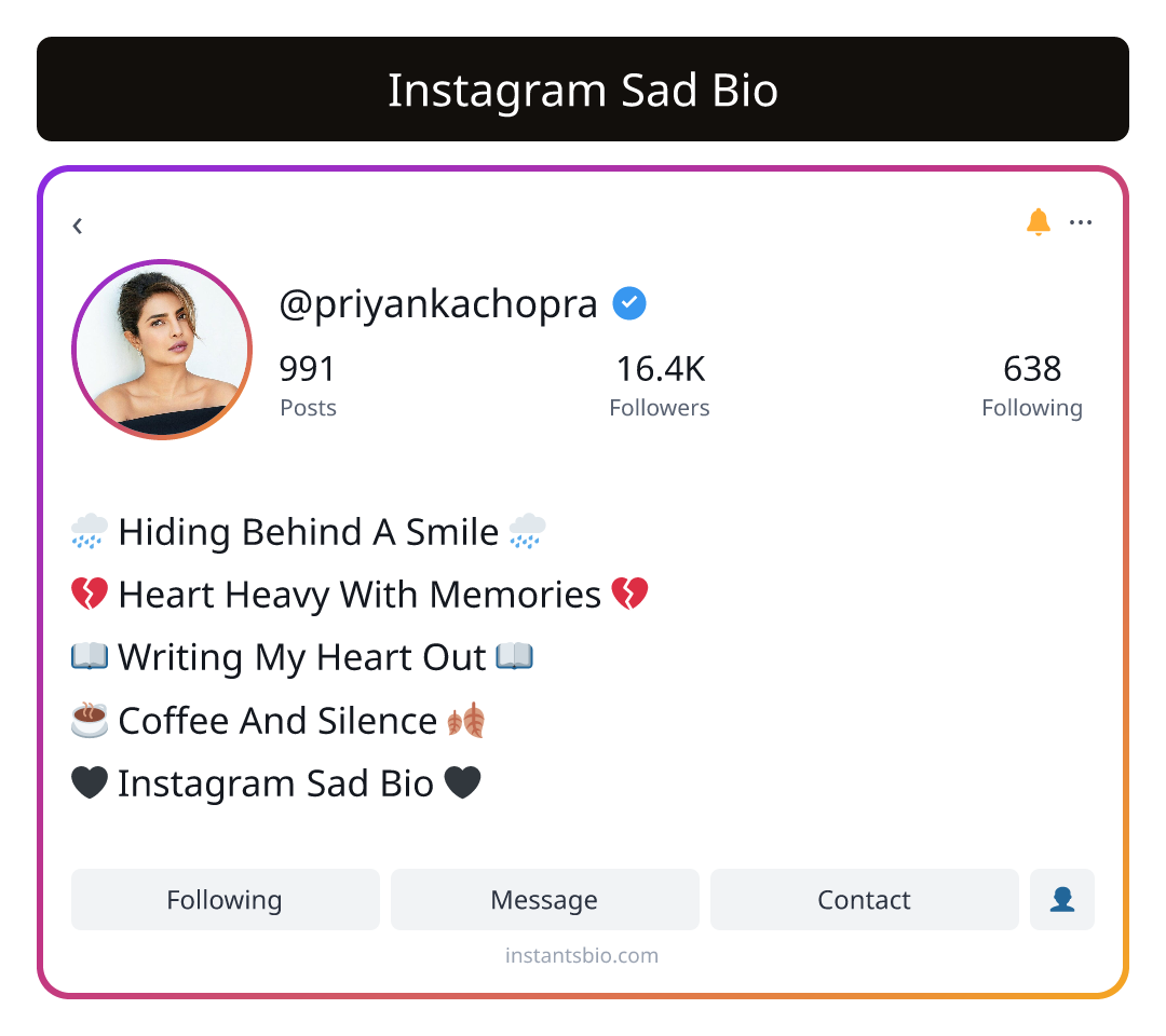 Instagram Sad Bio