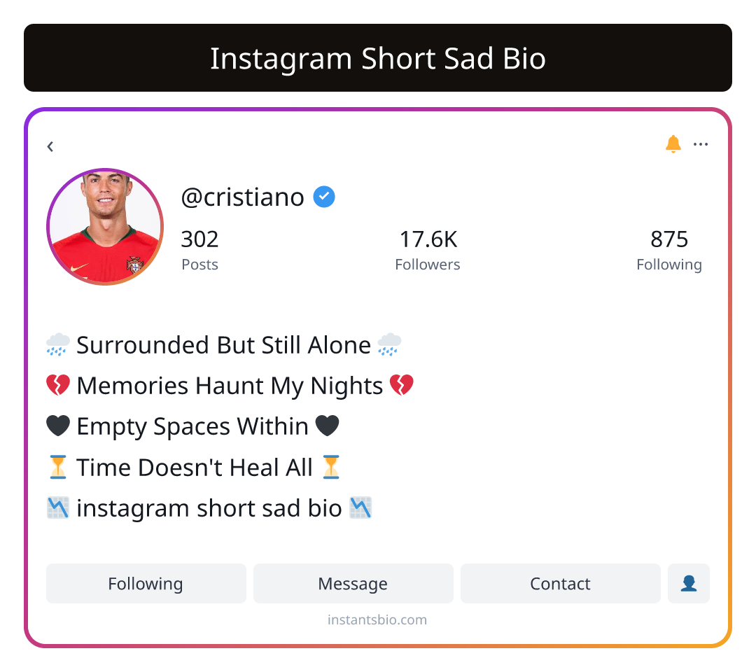 Instagram Short Sad Bio - instagram sad bio