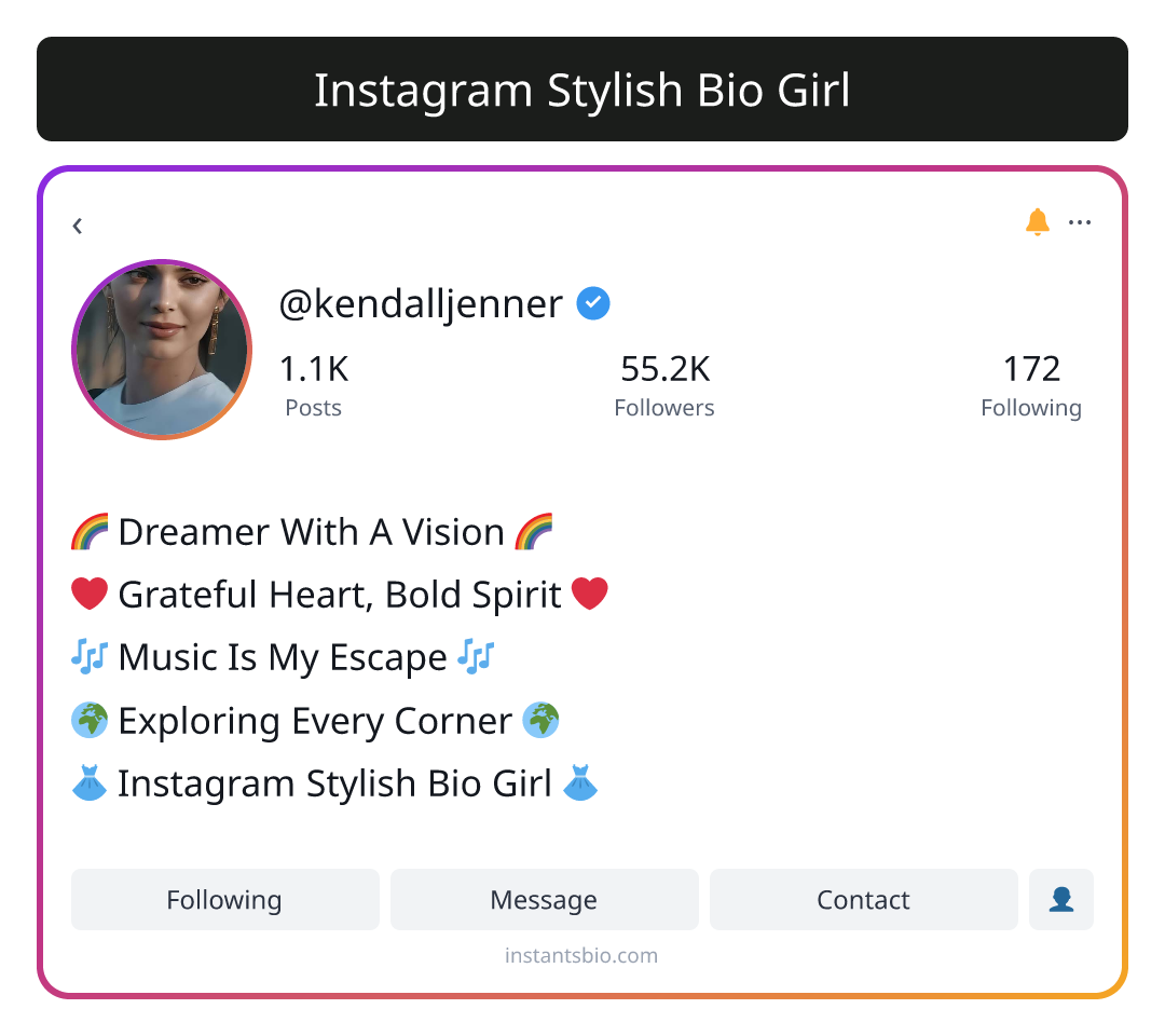 Instagram Stylish Bio Girl - instagram bio girl