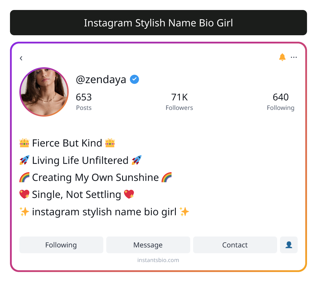 Instagram Stylish Name Bio Girl - instagram bio girl
