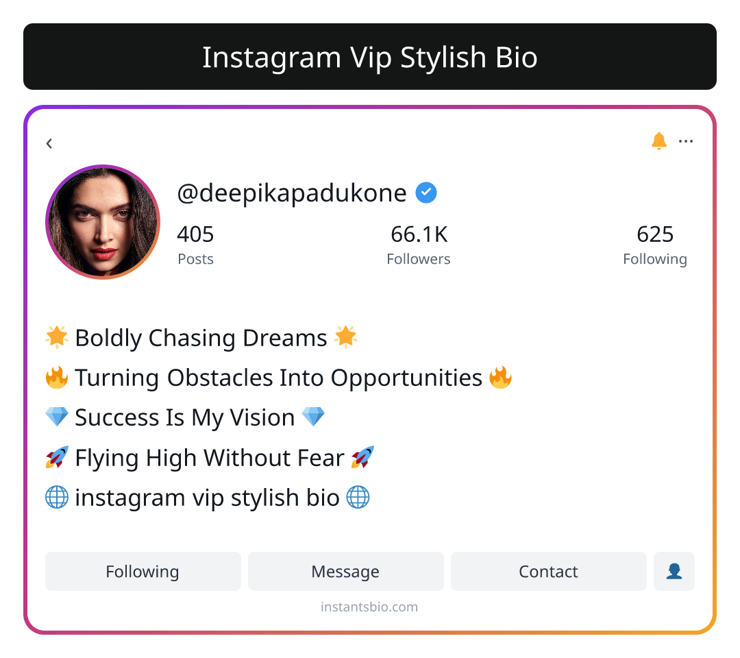 Instagram Vip Stylish Bio - instagram stylish bio