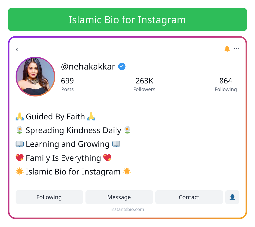Islamic Bio for Instagram