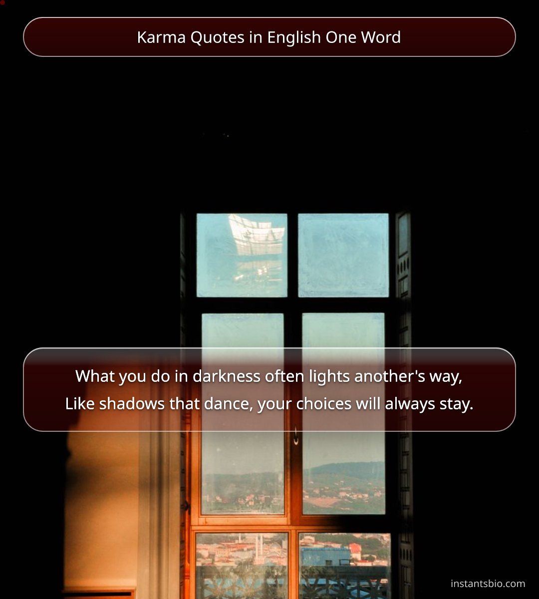 Karma Quotes in English One Word